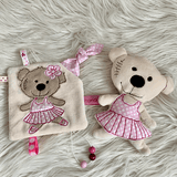 Stickdatei Teddy Ballerina Geschenkset zur Geburt In the Hoop Set 755 - Sewando