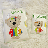 Stickdatei Teddy Indianer Geschenkset Geburt In the Hoop Set 755 - Sewando