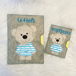Stickdatei Teddy Boy Geschenkset zur Geburt In the Hoop Set 755 - Sewando