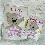Stickdatei Teddy Ballerina Geschenkset zur Geburt In the Hoop Set 755 - Sewando