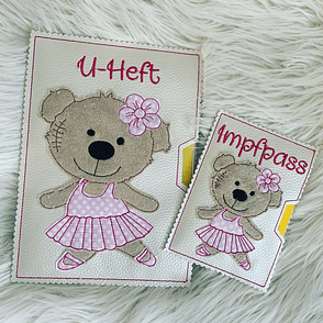 Stickdatei Teddy Ballerina Geschenkset zur Geburt In the Hoop Set 755 - Sewando