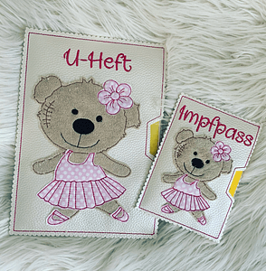 Stickdatei Teddy Ballerina Geschenkset zur Geburt In the Hoop Set 755 - Sewando