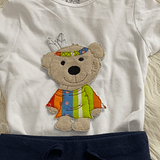 Stickdatei Teddy Indianer Geschenkset Geburt In the Hoop Set 755 - Sewando