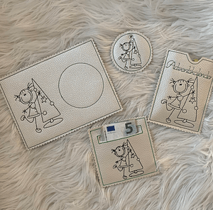 Stickdatei Weihnachten Strichmännchen Geschenkhülle Set 759 - Sewando