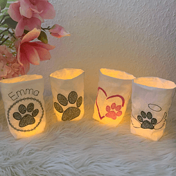 Stickdatei Pfote Lichtbeutel Set 763 - Sewando