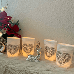 Stickdatei Lichtbeutel Herz mit Zahl von 0 bis 9 In the Hoop Lichterhülle Maschinenstickerei Set 770 Geburtstag Weihnachten Zahlen - Sewando