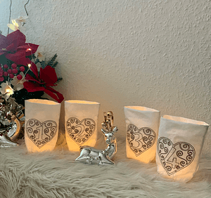 Stickdatei Lichtbeutel Herz mit Zahl von 0 bis 9 In the Hoop Lichterhülle Maschinenstickerei Set 770 Geburtstag Weihnachten Zahlen - Sewando