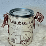 Stickdatei Banderole Spardose Urlaubskasse Kaffeekasse Wohnwagen ITH Maschinenstickerei 778 - Sewando