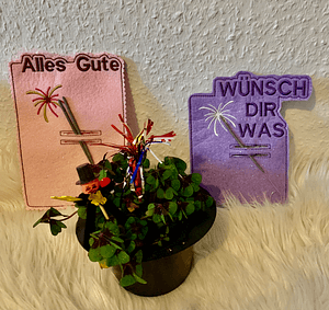 Stickdatei Silvester Wunscherfüller Gutschein Set 780 - Sewando