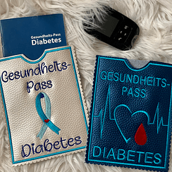 Stickdatei Diabetes Hülle für deutschen Patientenpass Set 781 - Sewando