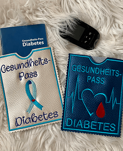 Stickdatei Diabetes Hülle für deutschen Patientenpass Set 781 - Sewando