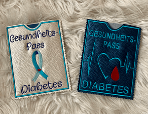 Stickdatei Diabetes Hülle für deutschen Patientenpass Set 781 - Sewando