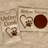 Stickdatei Mug Rug Schokohülle In the Hoop Sag Danke Set 555 - Sewando