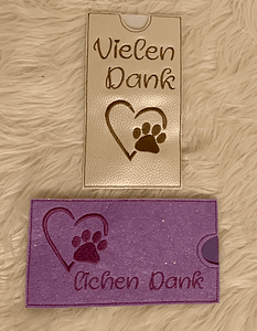 Stickdatei Mug Rug Schokohülle In the Hoop Sag Danke Set 555 - Sewando