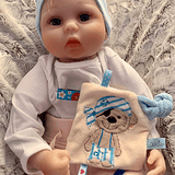 Stickdatei Teddy Pirat Girl und Boy Knistertuch, Schnullertuch Set 751 - Sewando