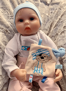 Stickdatei Teddy Pirat Girl und Boy Knistertuch, Schnullertuch Set 751 - Sewando