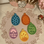 Stickdatei Ostereier In the Hoop, Eier Ostern Tischdeko 793 Blumen, Baumbehang - Sewando