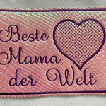 Stickdatei Mug Rug Muttertag Vatertag Valentinstag Geburtstag 792a In the Hoop - Sewando