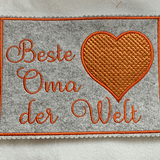 Stickdatei Mug Rug Muttertag Vatertag Valentinstag Geburtstag 792a In the Hoop - Sewando