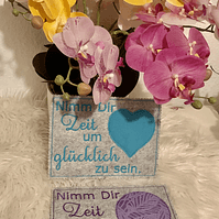 Stickdatei Muttertag Mug Rug, Danke Mama Nimm dir Zeit 792 In the Hoop Maschinenstickerei - Sewando