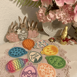 Stickdatei Ostereier In the Hoop, Eier Ostern Tischdeko 793 Blumen, Baumbehang - Sewando