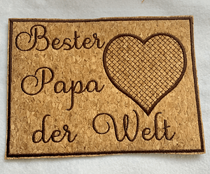 Stickdatei Mug Rug Muttertag Vatertag Valentinstag Geburtstag 792a In the Hoop - Sewando