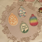 Stickdatei Ostereier In the Hoop, Eier Ostern Tischdeko 793 Blumen, Baumbehang - Sewando