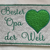 Stickdatei Mug Rug Muttertag Vatertag Valentinstag Geburtstag 792a In the Hoop - Sewando