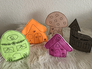 Stickdatei Dorf mit Kirche Lichthaus In the Hoop, LED Haus Set 799 - Sewando