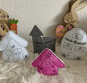 Stickdatei Dorf mit Kirche Lichthaus In the Hoop, LED Haus Set 799 - Sewando