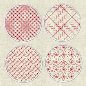 Stickdatei Untersetzer Set 805 - Sewando