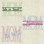 Stickdatei Mom Mutterpass Mama Doodle in Love Set2 806 - Sewando