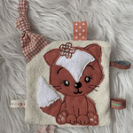 Stickdatei Knistertuch Baby Fuchs Maschinenstickerei Doodle Applikation Set 814 - Sewando