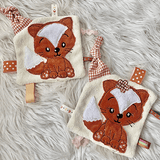 Stickdatei Knistertuch Baby Fuchs Maschinenstickerei Doodle Applikation Set 814 - Sewando