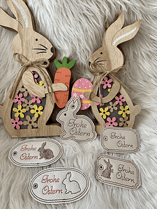 Stickdatei Ostern Geschenkanhänger Set 816 - Sewando