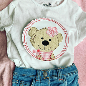 Stickdatei Doodle Girl Teddy Bär Set 817 - Sewando