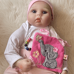 Stickdatei Knistertuch Baby Elefant Applikation Set 823 - Sewando