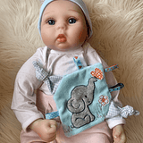 Stickdatei Knistertuch Baby Elefant Applikation Set 823 - Sewando