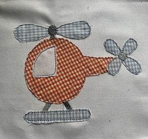 Stickdatei Doodle Applikation Traktor Eisenbahn Helikopter Segelboot Feuerwehr Set 819 Auto - Sewando