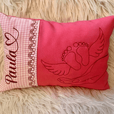 Stickdatei Sternenkind Kissen Babyfüsse mit Flügel und Hände, Set 830 - Sewando