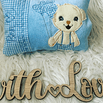 Stickdatei Kissen Teddy Bär Namenskissen Set 836 - Sewando