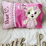 Stickdatei Kissen In the Hoop Teddy Bär Namenskissen Geburt Set 837 - Sewando