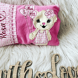 Stickdatei Kissen In the Hoop Teddy Bär Namenskissen Geburt Set 837 - Sewando