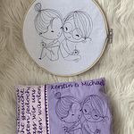 Stickdatei Doodle Liebespaar Love Redwork Hochzeit Valentinstag Set 844 - Sewando
