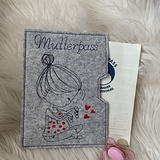 Stickdatei Mutterpass Mama mit Baby Set 845 - Sewando