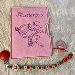 Stickdatei Mutterpass Doodle Mama mit Baby Set 849 - Sewando