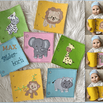 Stickdatei Buch Zoo Tiere Appliaktion Set 852 - Sewando