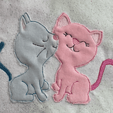 Stickdatei Doodle Katze Katzen in Love Applikation 856 - Sewando