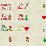 Stickdatei Weihnachten Anhänger Set 050a - Sewando