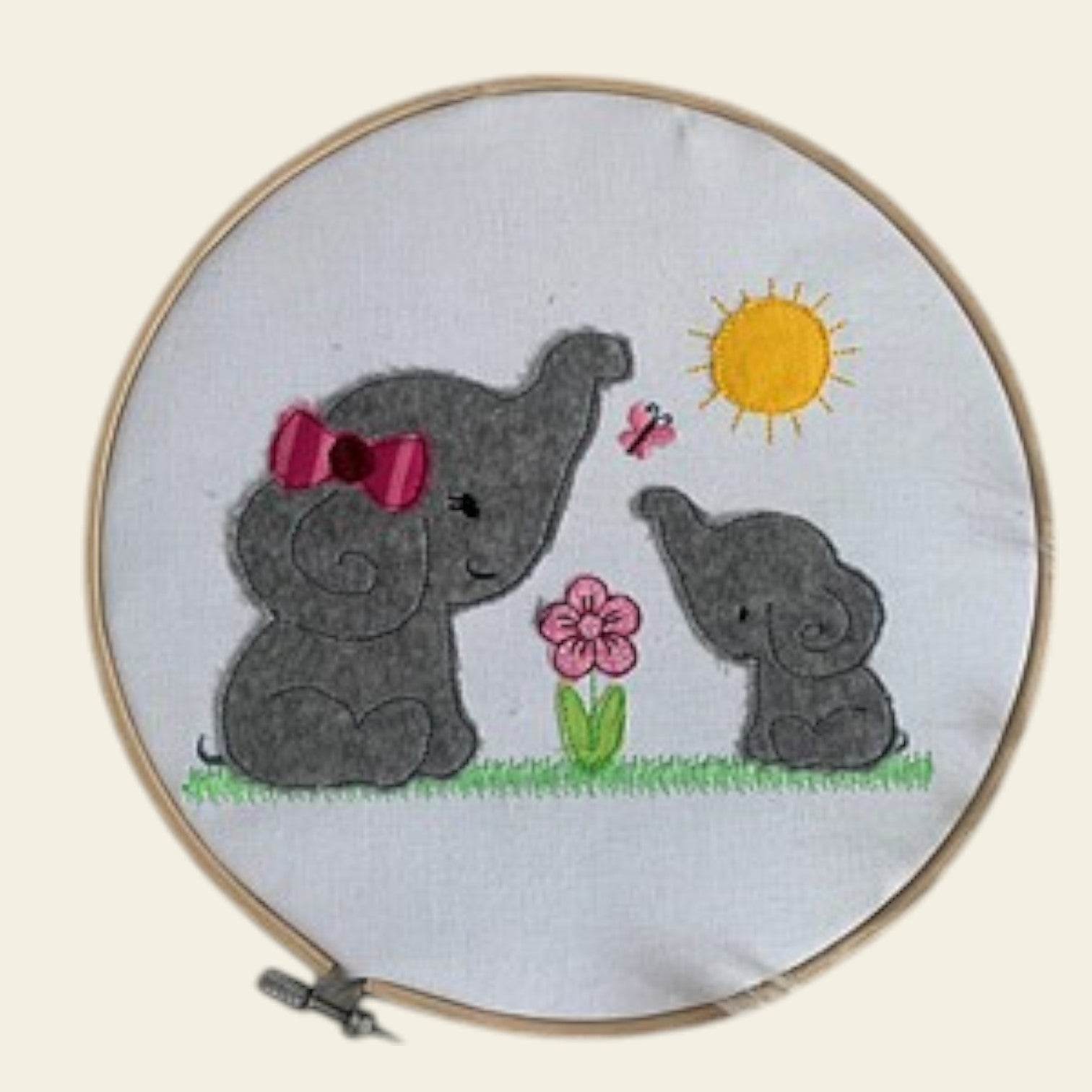 Stickdatei Elefant Applikation Set 860 - Sewando